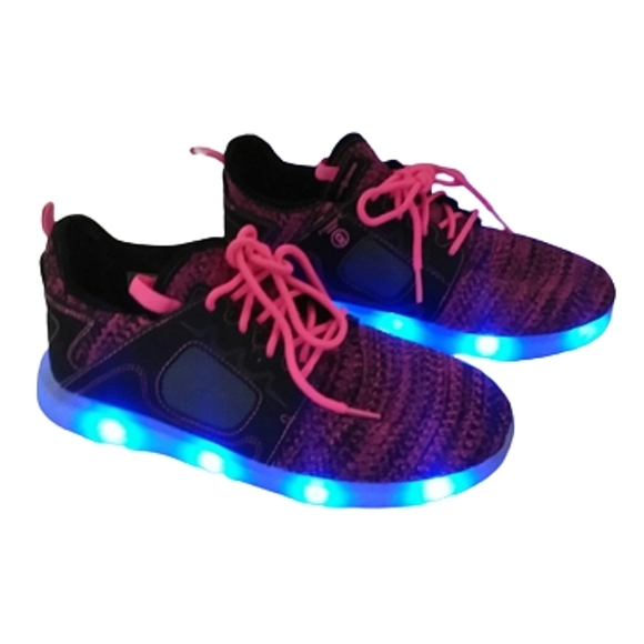 Flashlights Glowing Electric Chargeable Light Sparkle Sneakers Sportswear Shoes - Picture 1 of 14